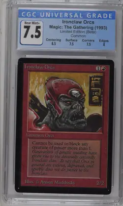 IRONCLAW ORCS Beta C CGC 7.5 Q++ MTG [Nostalgium] - Image 1