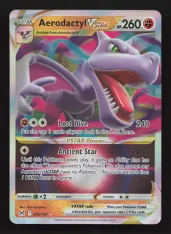 Pokemon Card Aerodactyl Vstar 093/196 Lost Origin Rare Holo Near Mint - Image 1