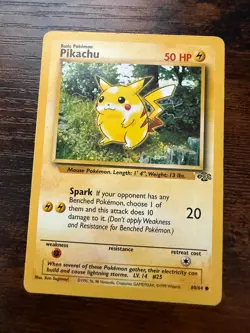 Pokemon Pikachu Jungle Series Card with Red Cheeks - 60/64, 1999 Edition - Image 1