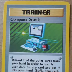 Computer Search 101/130 Rare Non-Holo Base 2 Set Pokemon Trainer Card LP - Image 2