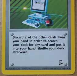 Computer Search 101/130 Rare Non-Holo Base 2 Set Pokemon Trainer Card LP - Image 3
