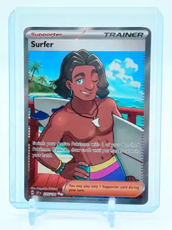 Surfer #235 Full Art Trainer Holo 235/191 Pokemon TCG Surging Sparks NM - Image 1