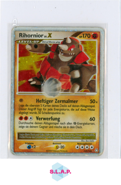 RIHORNIOR LV. X POKEMON 145/146 LEVEL-UP HOLO 2008 GERMAN PLAYED - Image 1
