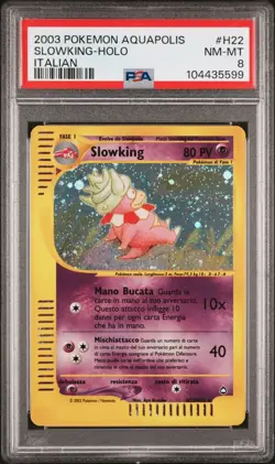 Pokemon Slowking Holo H22 AQ Aquapolis PSA 8 Italian Vintage Graded - Image 1