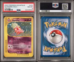 Pokemon Slowking Holo H22 AQ Aquapolis PSA 8 Italian Vintage Graded - Image 3
