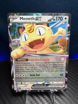 Pokemon Meowth ex 062/088 Me03: Perfect Order Holo TCG NM Double Rare - Image 1
