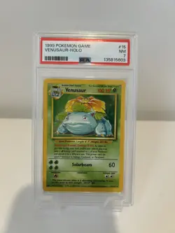 1999 PSA 7 Pokemon Base Set #15 Venusaur HOLO - Image 1