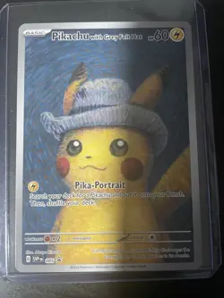 2023 Pokemon TCG Pikachu With Grey Felt Hat Scarlet & Violet BS Promo Raw 085 - Image 1
