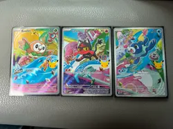Pokemon TCG Alola First Partner Set; Rowlet 043, Litten 044, Popplio 045 - Image 1