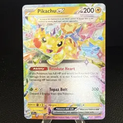 Pikachu ex ⚡ 057/191 Double Rare Holo NM Pokemon Sv08: Surging Sparks - Image 1