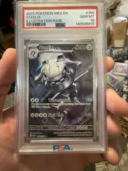 2025 POKEMON MEG EN-MEGA EVOLUTION ILLUSTRATION RARE #150 STEELIX PSA 10 - Image 1