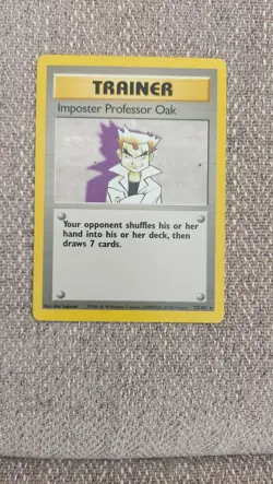 Pokemon TCG Imposter Professor Oak Base Set 73/102 Regular Unlimited Rare LP - Image 1