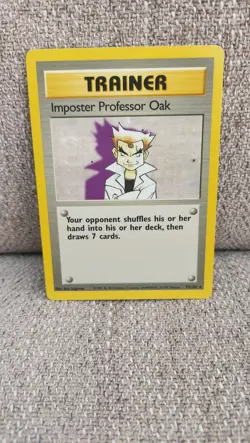 Pokemon TCG Imposter Professor Oak Base Set 73/102 Regular Unlimited Rare LP - Image 2