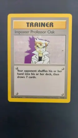 Pokemon TCG Imposter Professor Oak Base Set 73/102 Regular Unlimited Rare LP - Image 3