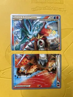 Pokemon Suicune & Entei Legend World Championship 2011 (94/95 - 95/95) PAIR [LP] - Image 1
