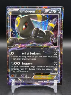 Pokemon TCG Umbreon EX Ultra Rare 55/125 XY Fates Collide LP - Image 1