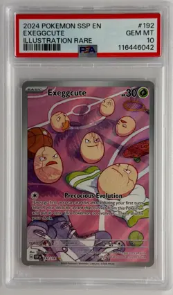 #192 EXEGGCUTE PSA 10 2024 POKEMON SSP EN-SURGING SPARKS ILLUSTRATION RARE - Image 1