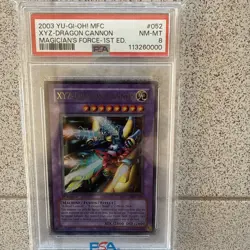 YuGiOh: MFC-052 XYZ-Dragon Cannon! 1st Edition! PSA 8 - Image 1
