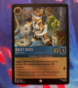 Disney Lorcana Daisy Duck Ghost Finder Whispers in the Well 141/204 FOIL - Image 1