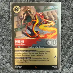 Disney Lorcana Mushu Majestic Dragon 137/204 Archazias Island Foil Rare NM - Image 1