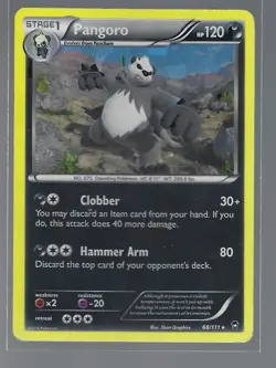 Pokemon Pangoro 68/111 Furious Fists Holo Cracked Ice Foil TCG Card - Image 1