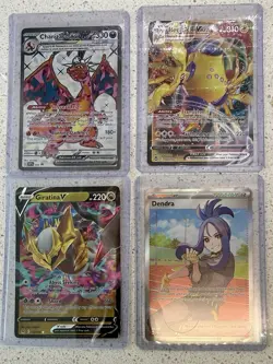 Charizard Dendra Giratina Regieleki 4 Card Pokemon Lot - Image 1