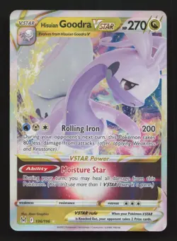 Hisuian Goodra VSTAR 136/196 Holo Shiny Pokemon TCG Card Lost Origin NEAR MINT - Image 1