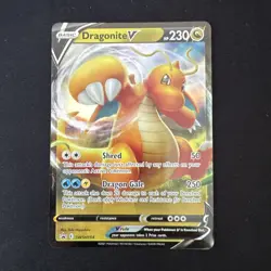 Pokemon TCG Dragonite v SWSH154 Black Star Promo Holo Card - Image 1