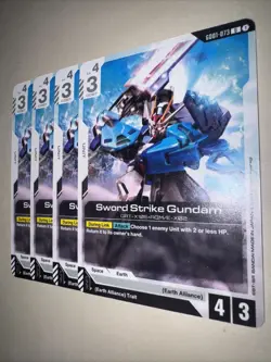 GD01-073 Sword Strike Gundam X4 Playset Gundam Card Game TCG CCG English - Image 3