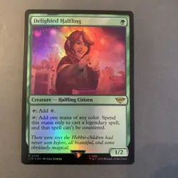 Delighted Halfling #158 (Foil) Lord of the Rings Magic the Gathering. Rare MTG - Image 1
