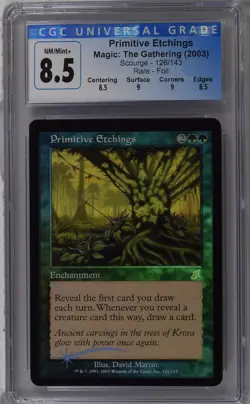 PRIMITIVE ETCHINGS Scourge Foil Rare CGC 8.5 Q++ MTG [Nostalgium] - Image 1