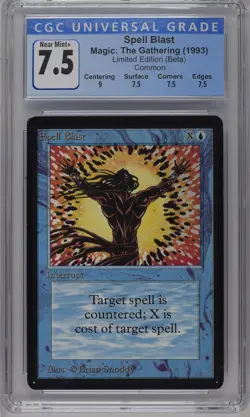SPELL BLAST Beta C CGC 7.5 Q+ MTG [Nostalgium] - Image 1