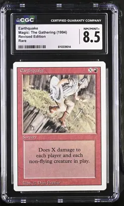 EARTHQUAKE Revised Rare CGC 8.5 MTG [Nostalgium] - Image 1