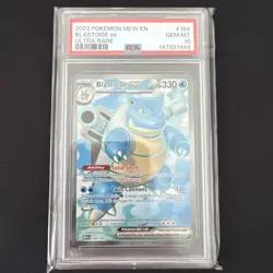 Blastoise ex 184/165 Pokemon Scarlet & Violet 151 Ultra Rare PSA 10 - Image 1