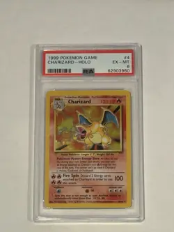 Pokemon 1999 Base Set Charizard Holo Rare PSA 6 #4 Wizards of the Coast - Image 1