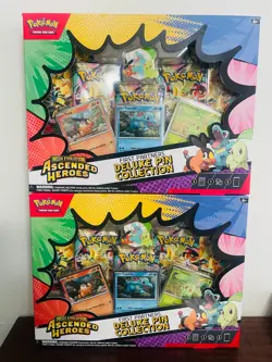 Ascended Heroes Deluxe Pin Collection First Partners Box Lot of 2 Pokemon Set - Image 1