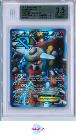HEATRAN EX UR 2013 POKEMON BLACK AND WHITE PLASMA FREEZE GERMAN 109 BGS 3.5 - Image 1