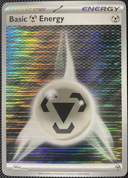 Basic Metal Energy #024 Black Bolt White Flare Holo - Pokemon Card - Image 1