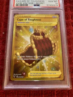Cape Of Toughness 200/185 Gold Secret Rare (PSA 10 GEM MINT) Pokemon VV - Image 3