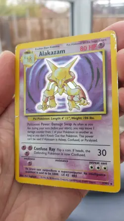Pokemon TCG Alakazam Base Set 1/102 Holo Unlimited Holo Rare - Image 5