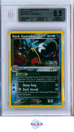 DARK GYARADOS U 2004 POKEMON EX TEAM ROCKET RETURNS REVERSE FOIL 36 BGS 8.5 - Image 1