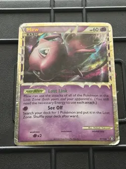 Pokemon TCG Mew Prime Triumphant Ultra Rare Holo Basic 97/102 2010 HP/damaged 60 - Image 1