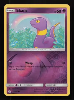 Pokemon TCG Ekans Hidden Fates 25/68 Reverse Holo - Image 1