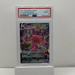 2021 POKEMON SWORD & SHIELD FUSION STRIKE SECRET #271 FULL ART/GENGAR VMAX PSA 8 - Image 1