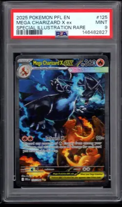 2025 POKEMON PFL EN MEGA CHARIZARD SPECIAL ILLUSTRATION RARE 125/094 PSA 9 - Image 1