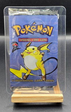 Pokemon TCG WOTC 2000 Base Set 2 EMPTY Booster Pack Raichu Art - Image 1