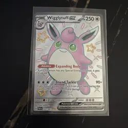 Pokemon Wigglytuff ex 222/091 SV Paldean Fates Full Art Holo Shiny Ultra Rare EX - Image 1