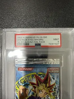 Yugioh Legend of Blue Eyes White Dragon LOB Booster Pack 1st Edition PSA 9 AU/NZ - Image 2