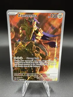 Pokemon TCG Card Zamazenta 201/182 Destined Rivals Illustration Rare Holo, NM - Image 1