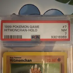 Pokemon TCG Hitmonchan Base Set Holo Rare PSA 7 7/102 1999 Wizards of the Coast - Image 4